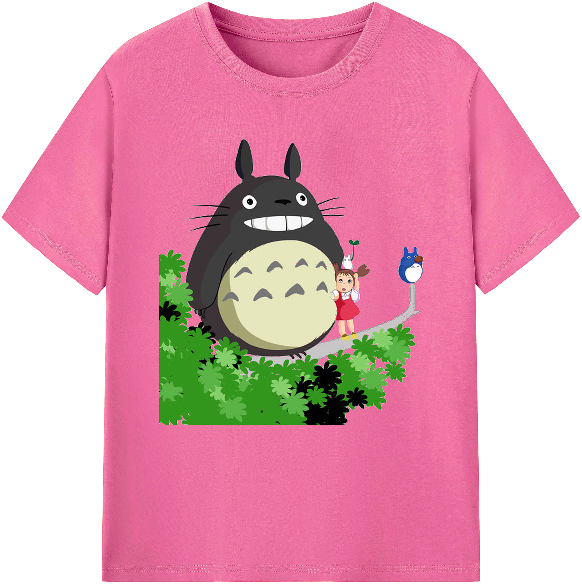 （画像用） となりのトトロ 草壁メイ 草壁サツキ My Neighbor Totoro Satsuki Kusakabe Mei Kusakabe レディースカジュアルプリントTシャツ（綿100％）